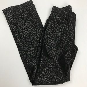 NWT black leopard print Revolt Jeans co size 0-2